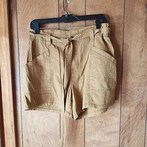 Old Navy Brown Cotton Utility Shorts Pockets Women’s Size M Casual Summer